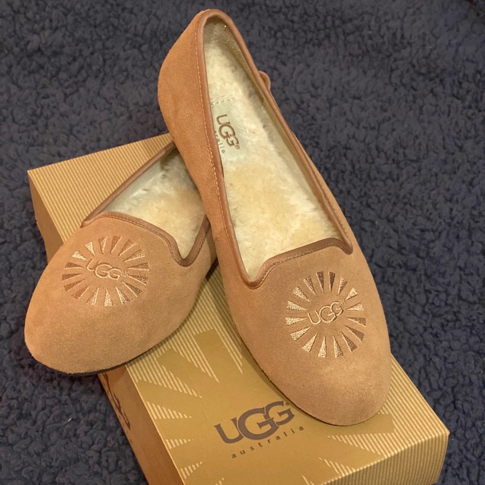 Authentic UGG Alloway Chestnut slipper/flats sz 7